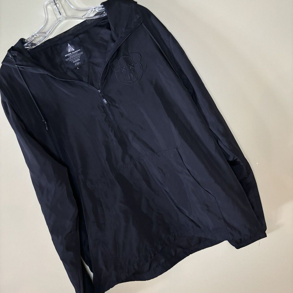 Shane Dawson Pig Hoodie Men Large‎ Black Embroider Hooded Windbreaker Sweatshirt